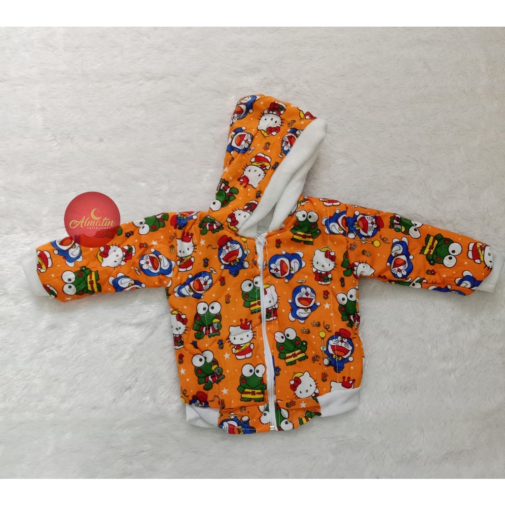 Sweater Bayi Hangat Karakter / Hoodie Fleece Anak