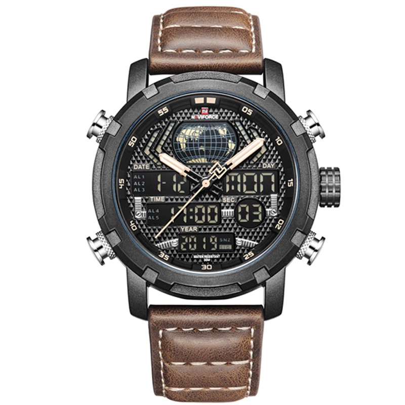Naviforce Jam Tangan Pria Dualtime NF9160