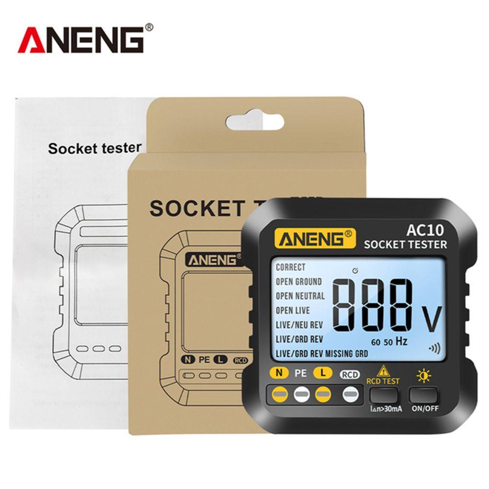 Solighter Digital Smart Socket Tester Multifungsi Arde Zero Line Polarity Phase Cek Tes Tegangan Steker As/UK/EU