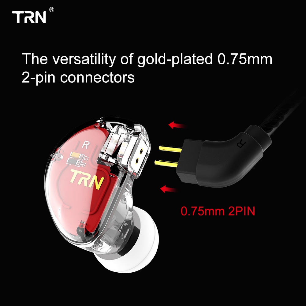 TRN V30 2BA 1DD Triple Hybrid Drivers Bass In-Ear Earphone HIFI Microphone