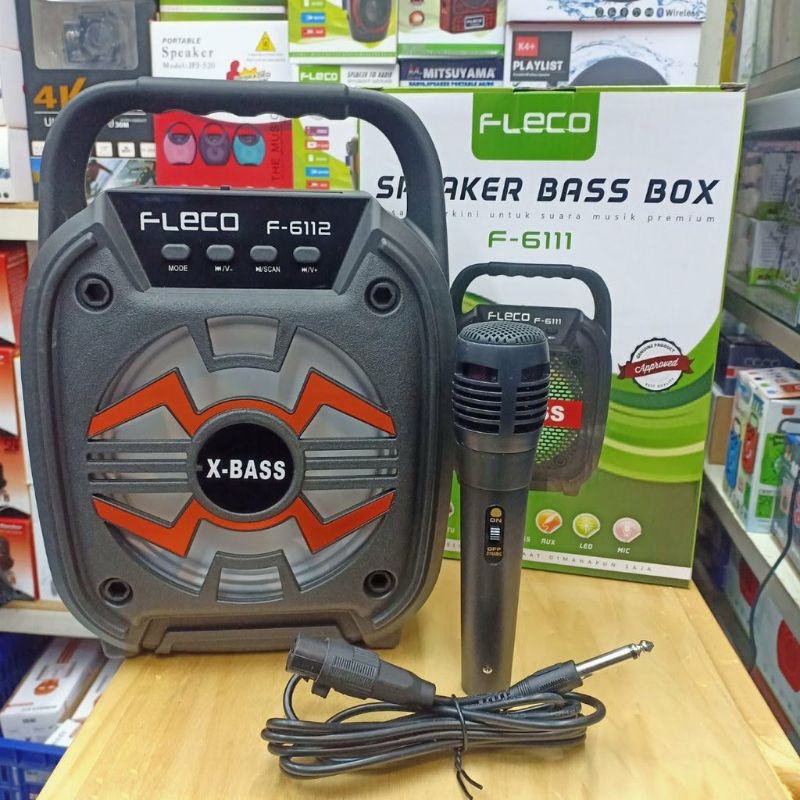 Speaker Bluetooth Portable Fleco F-6111 / F-6112 Speaker Bluetooth SUPER 