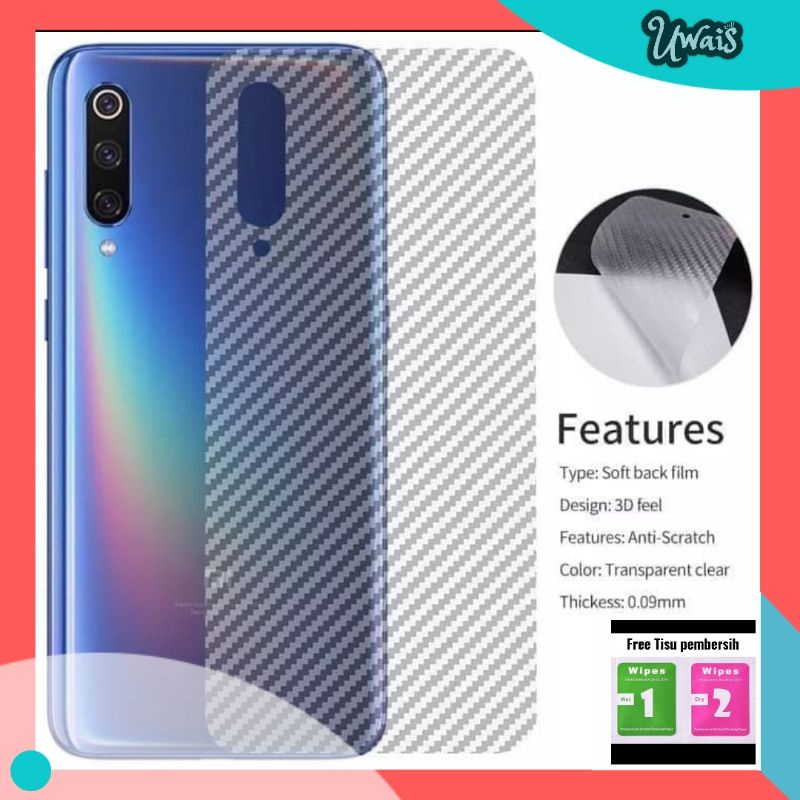 Skin karbon garskin anti jamur Oppo a3s a5s a12 a7 f9 F5 a5 a9 2020 a54 a16 a15 a15s a11k A74 A94 A91 reno 2 3 4 4f 5 5f 6 A76 A96 A55 5G A17 A57 2022 A77s