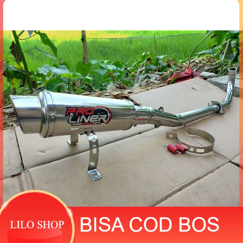 knalpot racing PRO LINER buat suprax, supra fit, jupiter z, Karisma, astrea, Revo, Blade,shogun ..