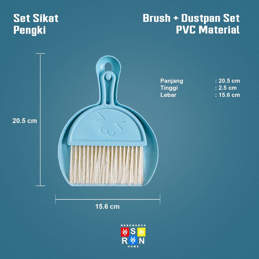 Set Sikat Pengki WARNA / Cleaning Brush + Dustpan Resonance Home