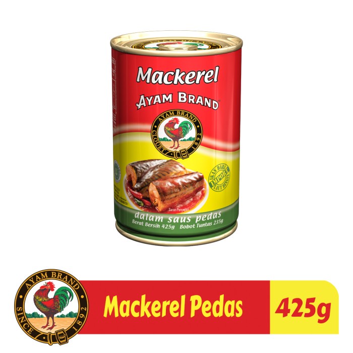 

Da202X6 Mackerel Kaleng Saus Pedas Ayam Brand 425Gr Isi 2 Pcs Xa20X1