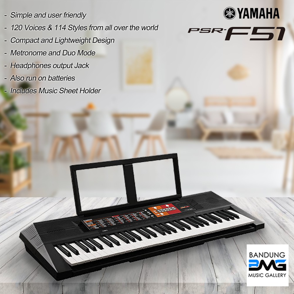 Yamaha PSR F51 Keyboard / PSRF51 / PSR-F51 Garansi Resmi
