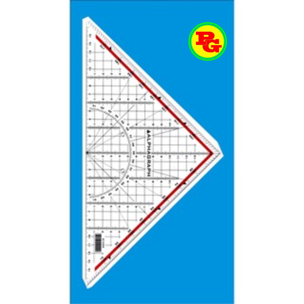 

ALPHAGRAPH Pengaris Segitiga pegangan besar 32 cm New Produk Termodren High Quality Item Ori