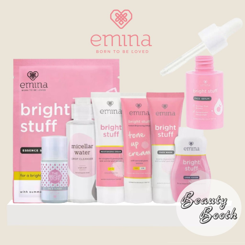 EMINA Bright Stuff Series Face Toner | Moisturizing | Serum | Loose Powder | Face Wash | Tone Up