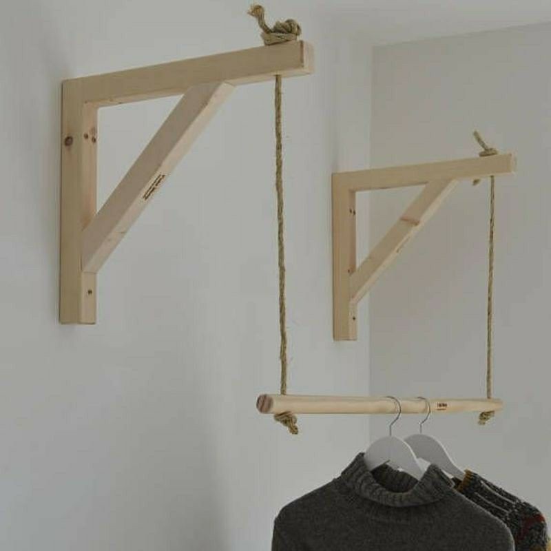 gantungan baju kayu minimalis / gantungan hanger kayu