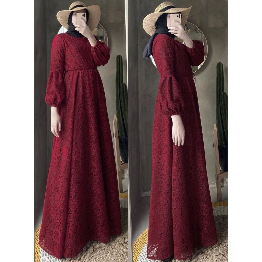 DUBAI ABAYA Ns FC Najibah Gamis JUMBO Syari Putih Abu Toska Navy Maroon Hujan Muslim Modis Modern Wh