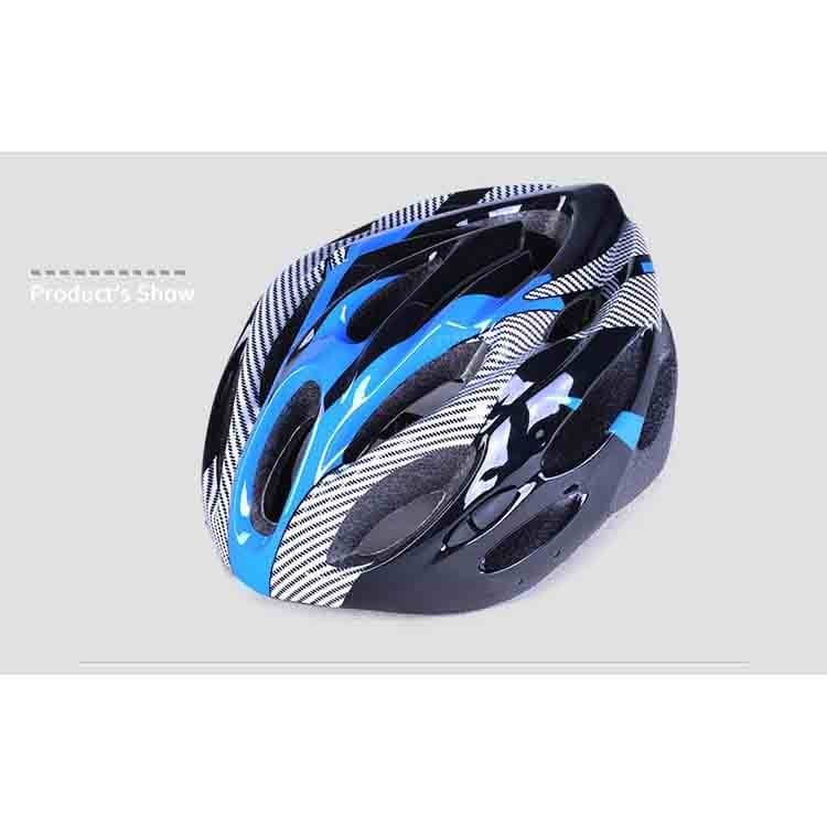 TaffSPORT Helm Sepeda EPS Foam PVC Shell - x10 - Black/Blue