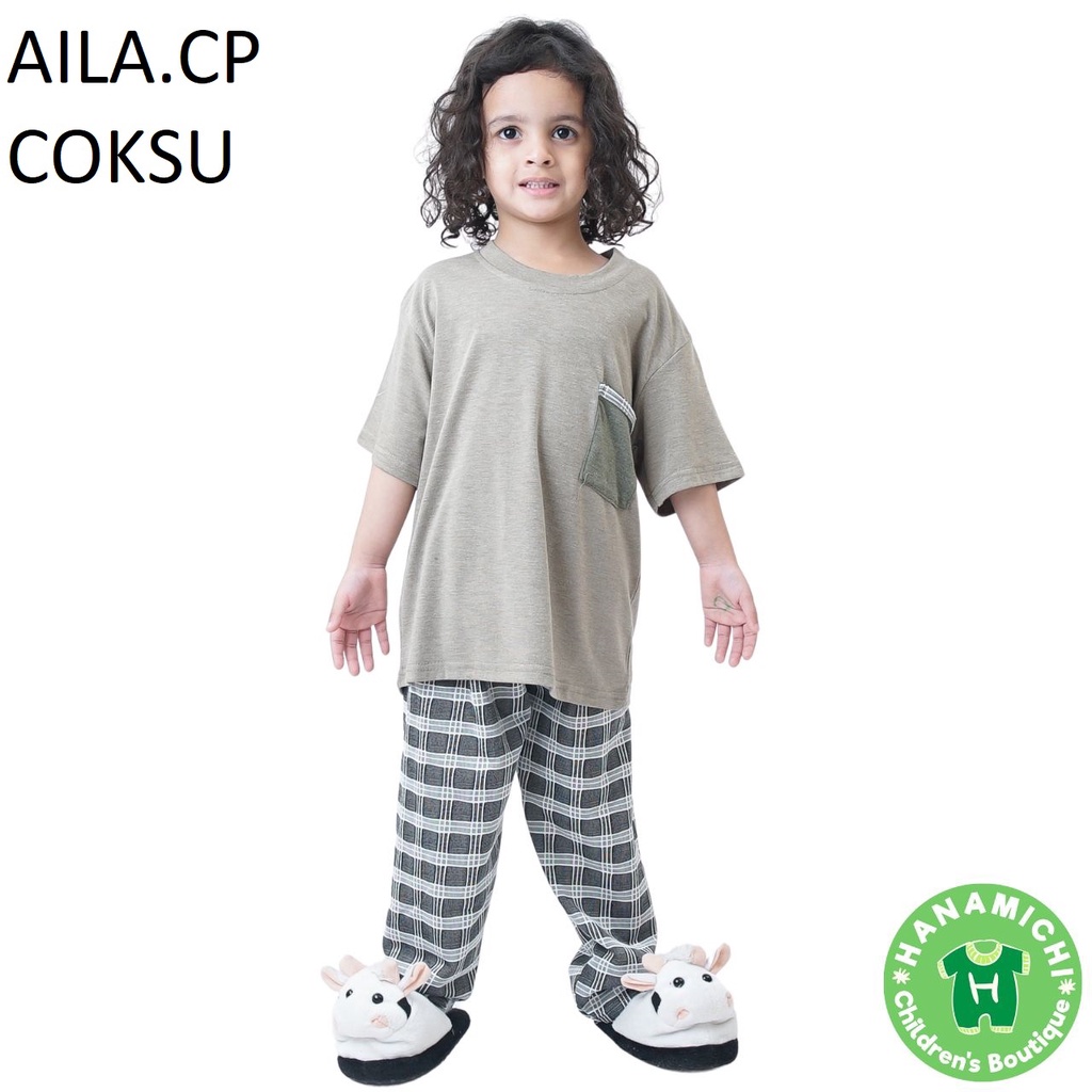 Hanamichi AILA.CP Setelan Baju Tidur Anak Lengan Pendek