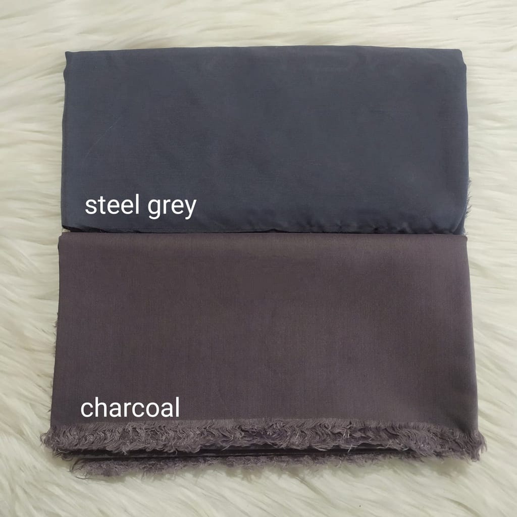 TERMURAH SAUDIA / Segiempat ORIGINAL SAUDI/ JILBAB RAWIS /JILBAB KATUN/jilbab murah-charcoal