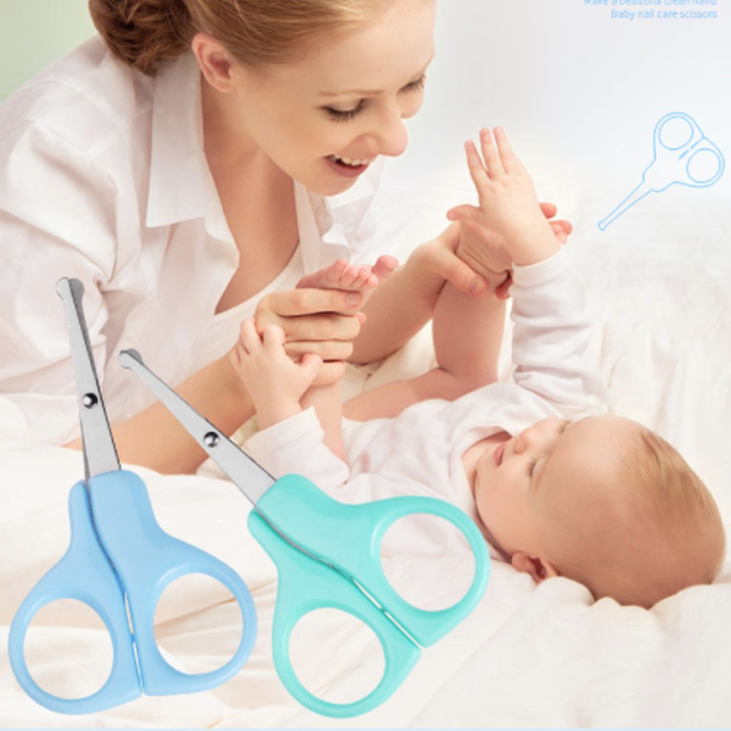 PROMO 10.10 PUNCAK ☀ACCBAYI☀ ACC0013 Gunting Kuku Bayi Polos Warna- Warni / Baby Manicure Nail Scissors