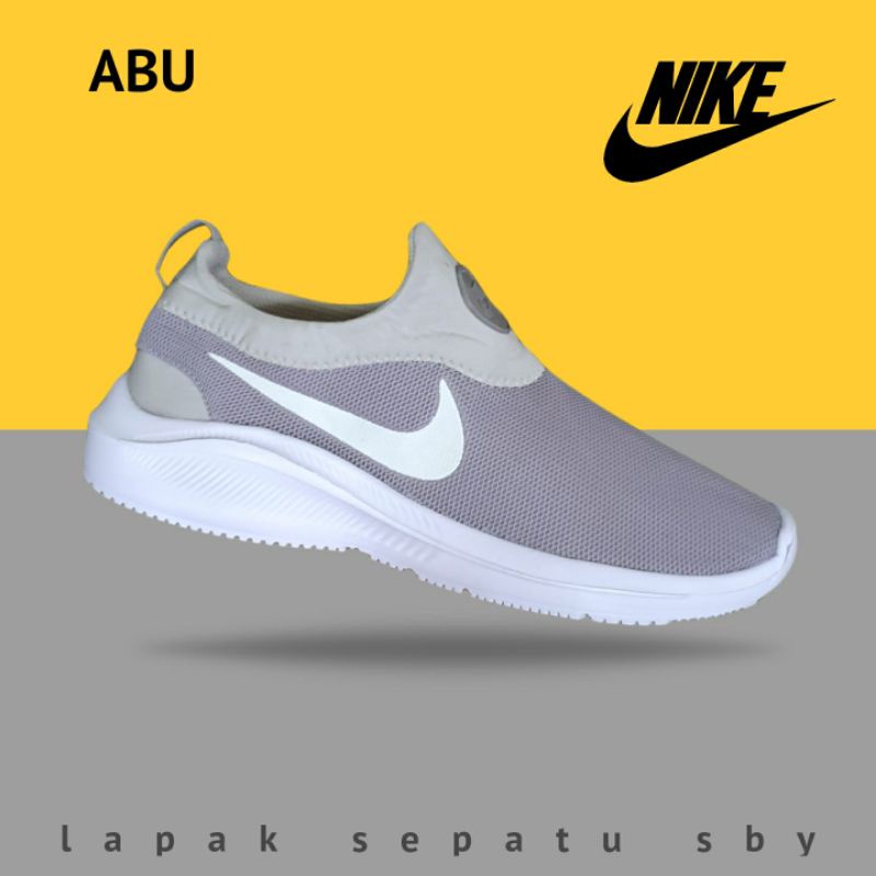 Sepatu Sport Slip On Santai Nike Kaishi Full Black Hitam Polos Sepatu Kerja Sekolah Pria Wanita