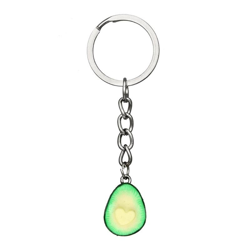 SIY  Cute Handmade Green Avocado BFF Friendship  Key Chains Simulation Fruit Jewelry