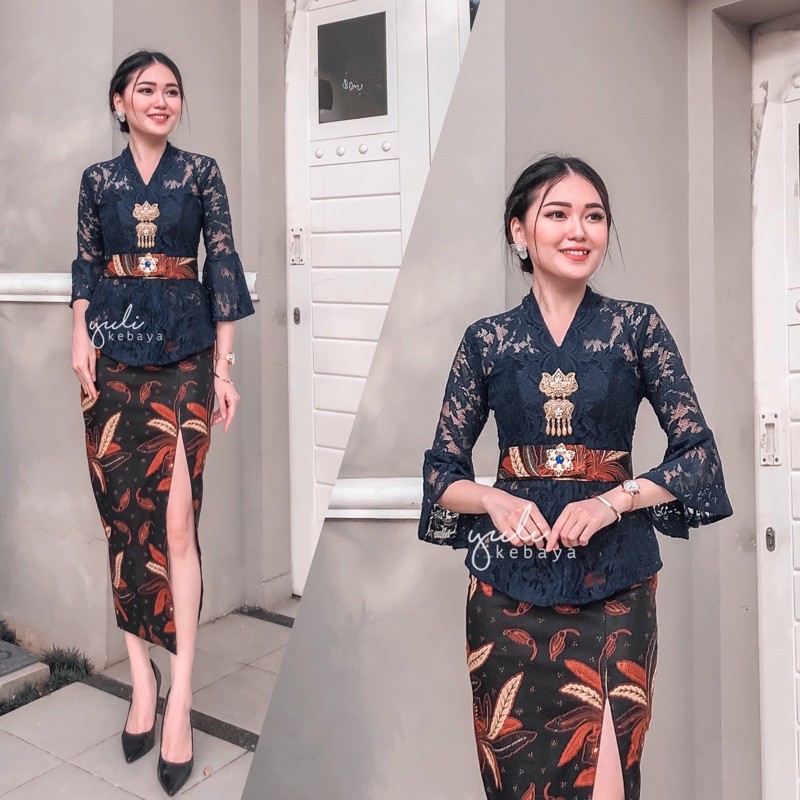 Kebaya Jadi Murah Lengan Lonceng Rumbai | Kebaya Kartini yuli_kebayabali