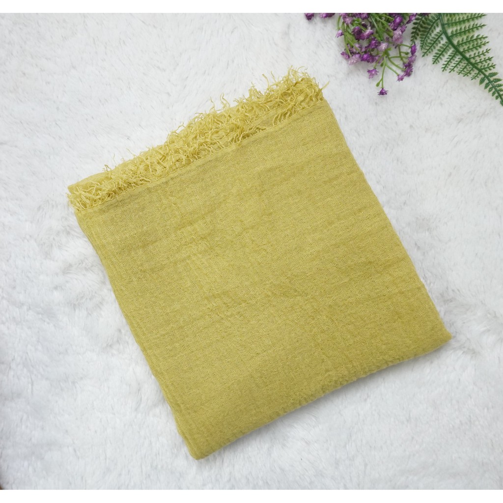 PASMINA CRINKLE MURAH SHAWL / HIJAB PASHMINA CRINKLE RAWIS KUSUT NEGRO SHAWL CRINCLE CRINCKLE IMPORT-F4-AVOCADO
