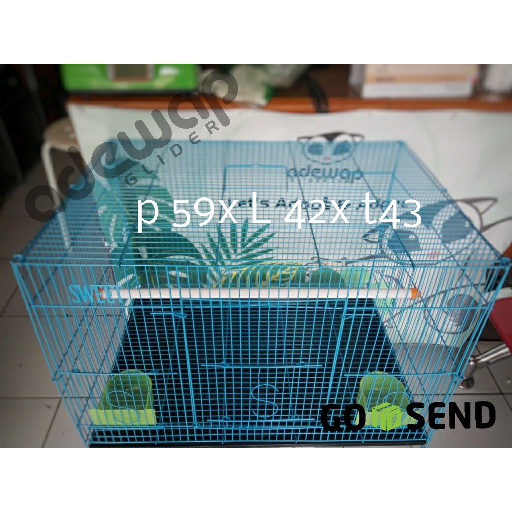 ADEWAP GLIDER Kandang Hewan Peliharaan Ukuran L Besar Sugar Glider Hamster Kucing Tupai Murah