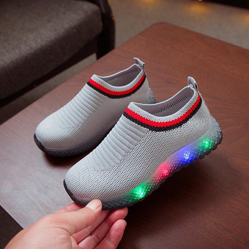 (LOLI-JKT) 902 Sepatu Anak Casual LED / Casual  Model FLAT SHOES (LOCHIC)