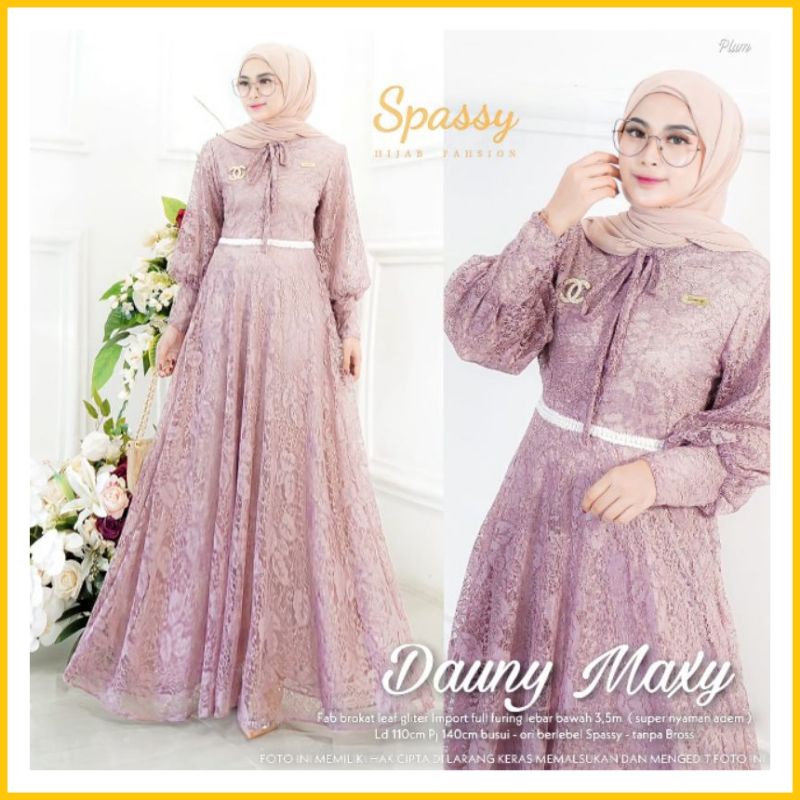 PASTI ORI - DAUNY MAXY BY SPASSY HIJAB - GAMIS SPASSY TERBARU
