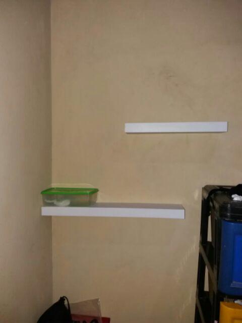 Set Rak Ambalan Dinding Minimalis 3 Pcs Uk. 30,30,60 Cm