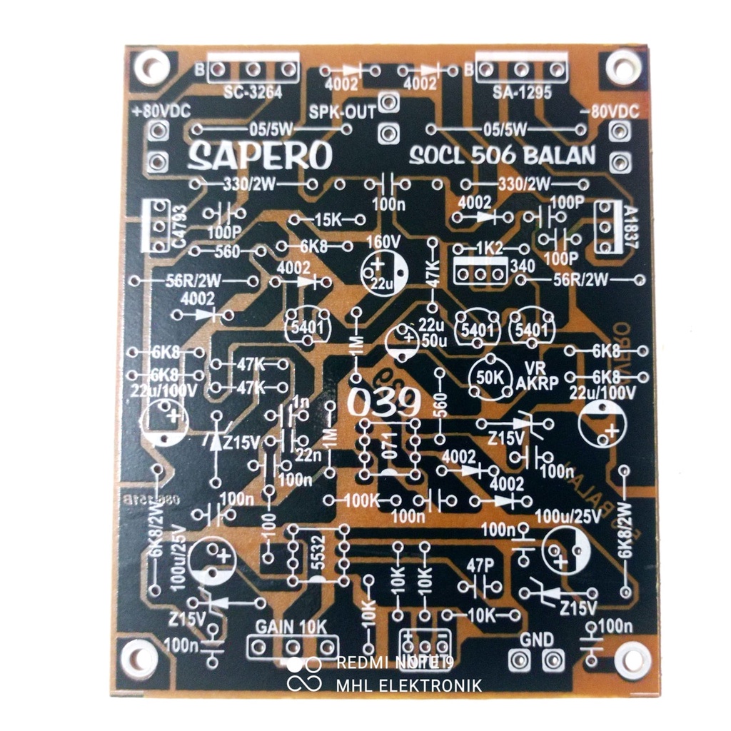 PCB Power Amplifier SOCL 506 BALANCE SAVERO 039