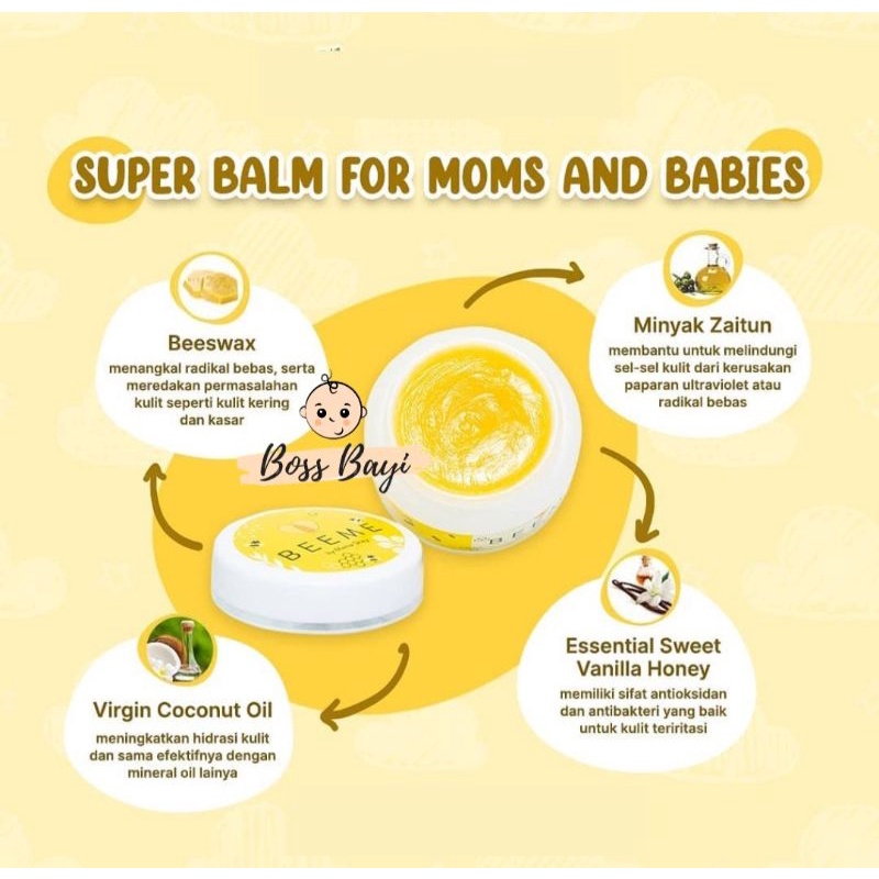 BEEME - Skincare Ibu dan Anak - Nourishing Balm / Natural Soap 3in1 / Honey Sunscreen Lotion