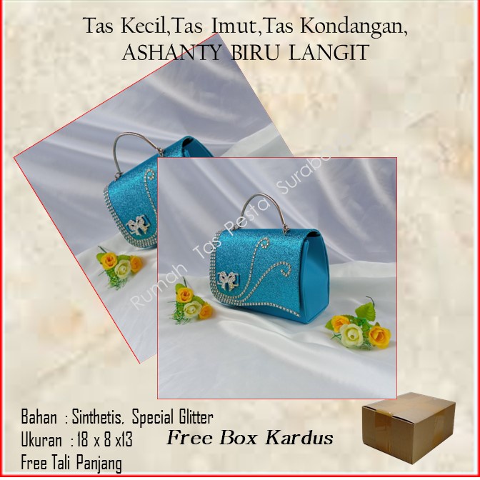 Tas Kecil,Tas Imut,Tas Kondangan,ASHANTY BIRU LANGIT