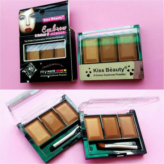 EYEBROW POWDER KISS BEAUTY 3IN1 - SEDO ALIS KISS BEAUTY 3IN1