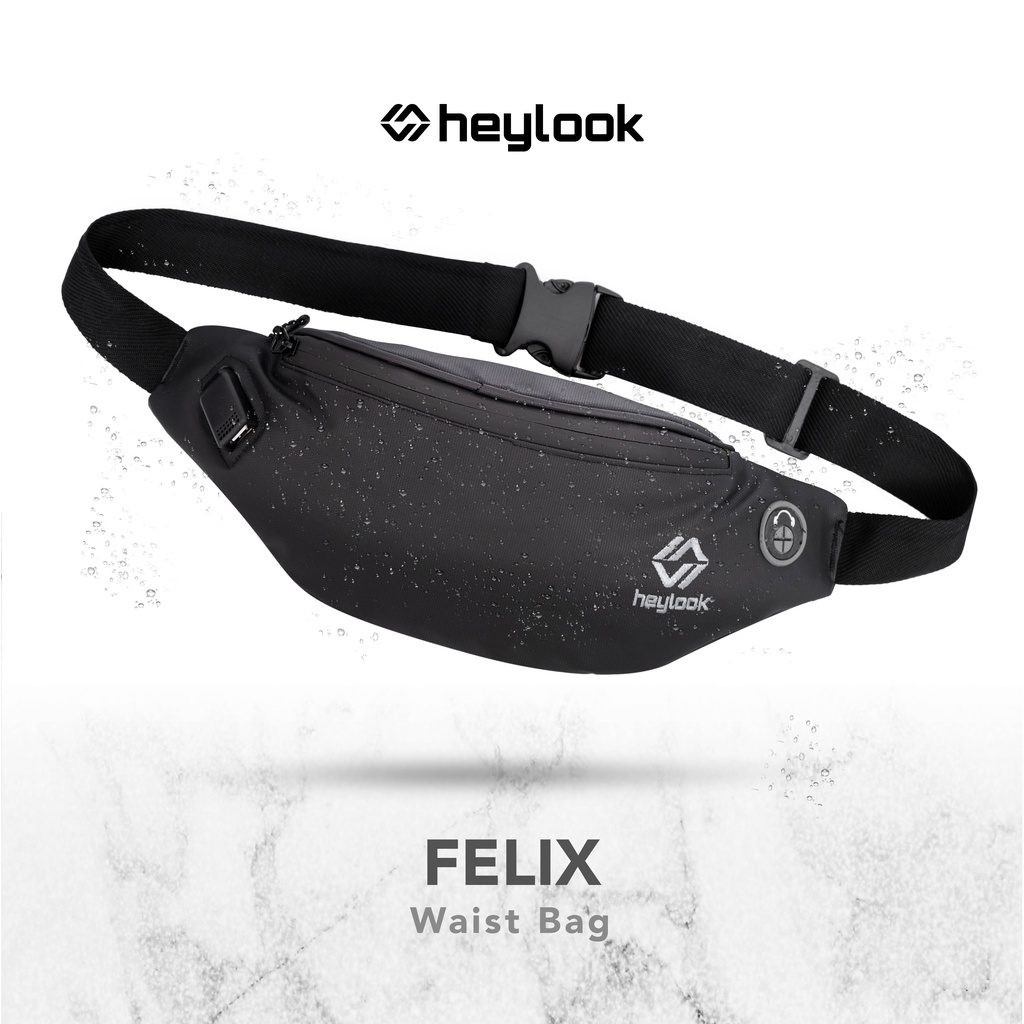 Jual HEYLOOK Tas Selempang Pria Waist Bag Felix Waterproof Anti Sobek