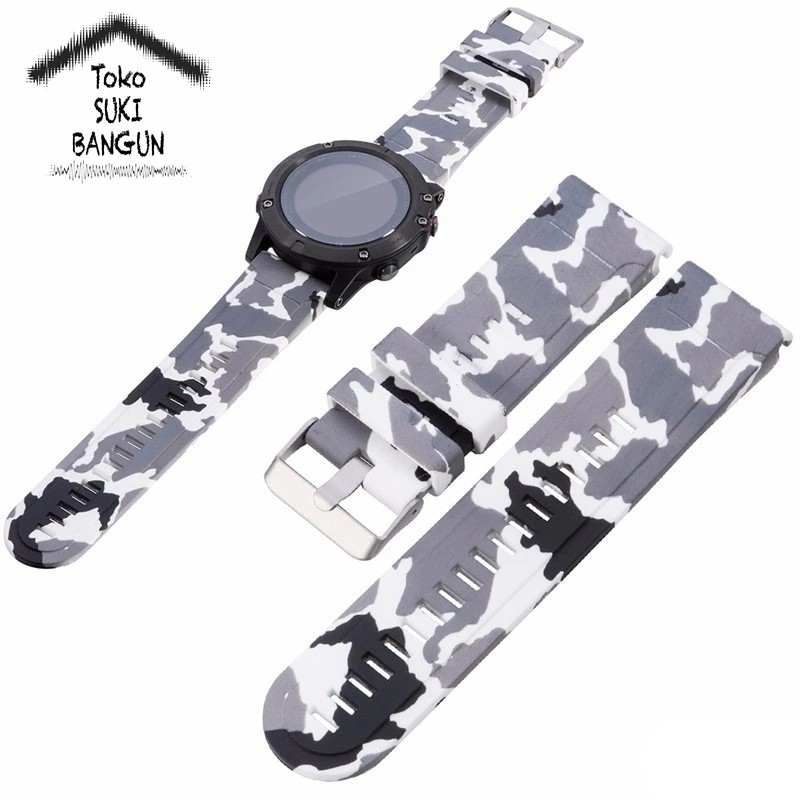 TALI JAM Garmin Fenix 7 6 5 Forerunner 934 945 22mm QUICK FIT PRINTED Silicone Band Strap Forerunner 935 945 Approach S60