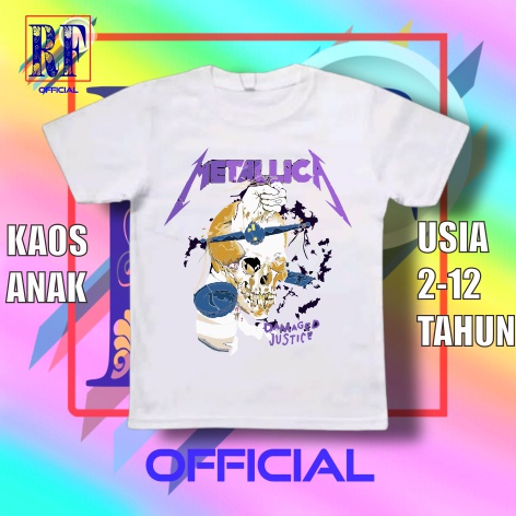 Kaos baju anak METALLICA - KILL EM ALL band logo MOUTH FOR WAL t-shirt band metal musik rock kaos ba