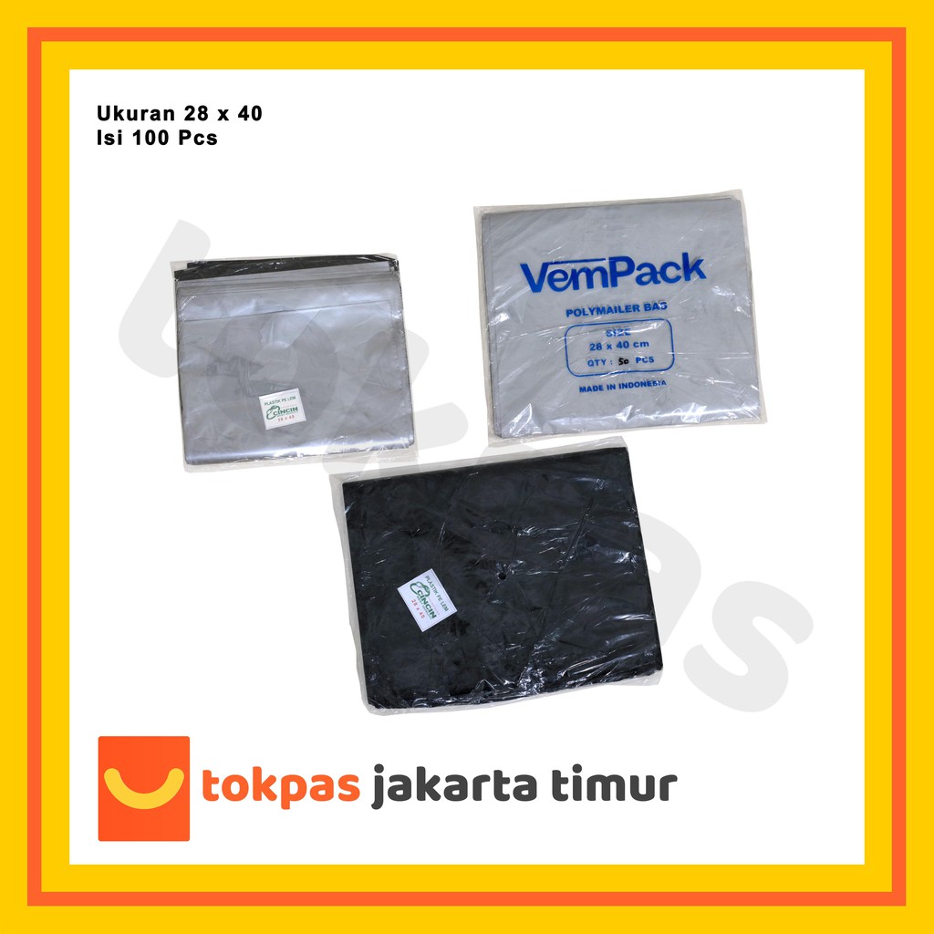 

Plastik Polymailer 28 x 40 Isi 100 pcs Plastik Packing Warna