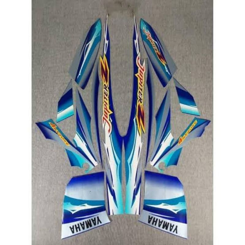 striping lis stiker standar Ori Yamaha Jupiter z 2004 biru silver Stiker solo Jupiter z biru silver 