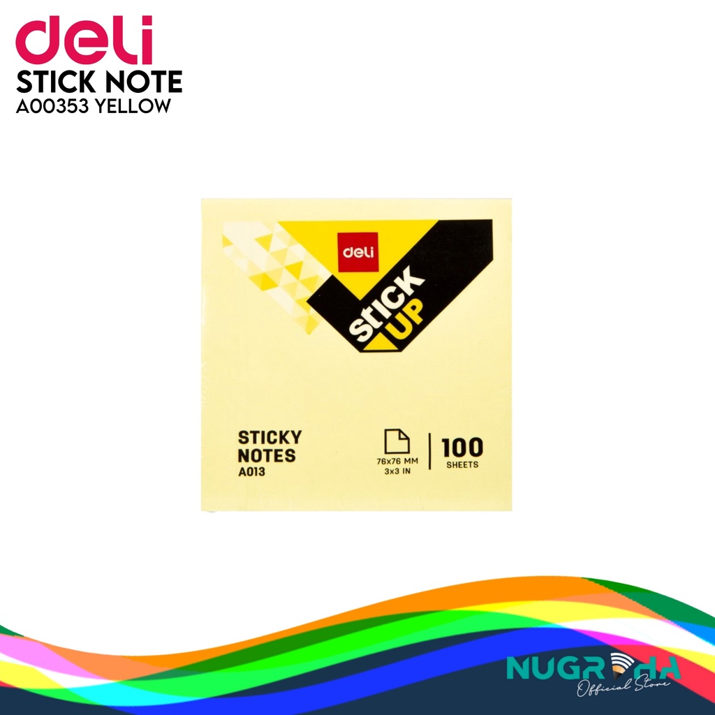 

STICK NOTE DELI YELLOW A00353