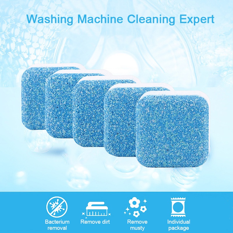 ★12pcs★ Tablet Pembersih Mesin Cuci Anti Bakteri/Tablet Pembersih Mesin Cuci Deep Cleaning/Washing Machine Cleaning Tablet/Bubuk Pembersih Drum Mesin Cuci