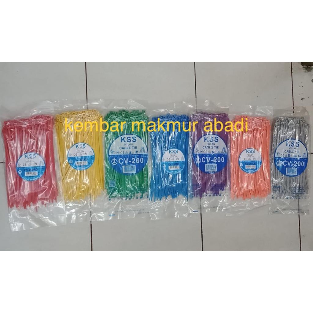 Kabel Ties KSS CV 200 isi 100pcs warna /CV200x4,6 KSS warna - Merah