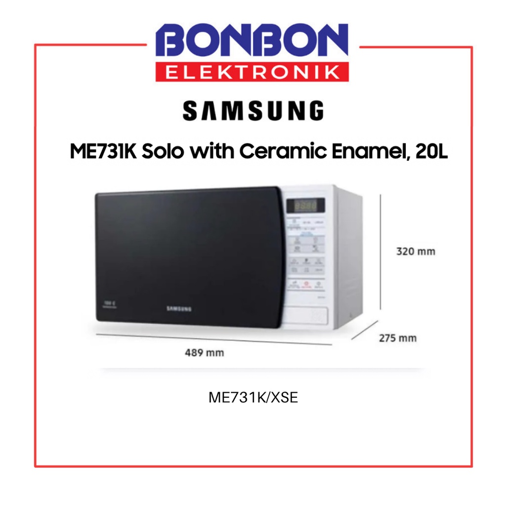 Samsung Microwave Solo ME731K/XSE with Ceramic Enamel 20L