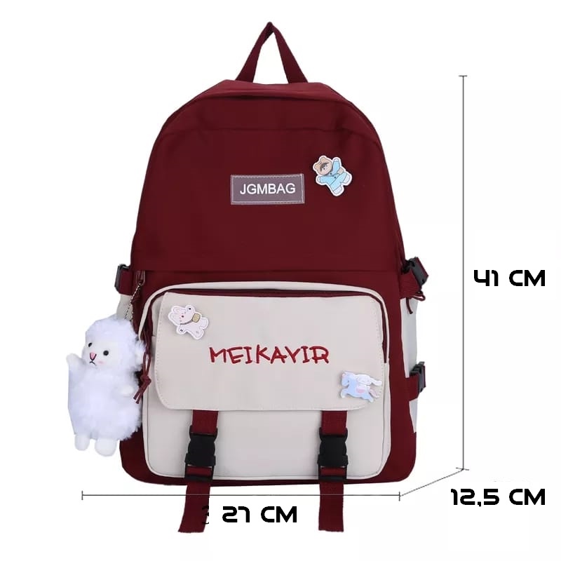 Tas Ransel Backpack Gendong Branded Batam Multifungsi Pria Wanita Cewek Remaja Dewasa Kanvas Sekolah Fashion