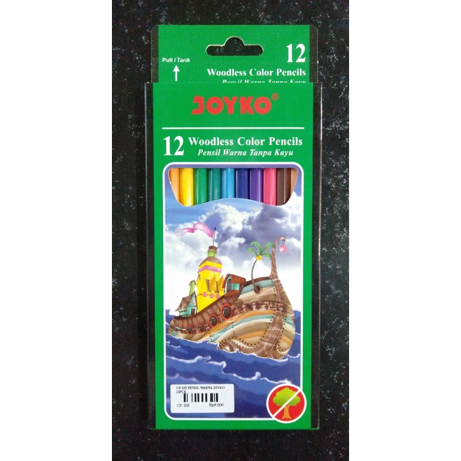 

Pensil Warna Joyko 12 Woodless Color Pencils (CP-103)