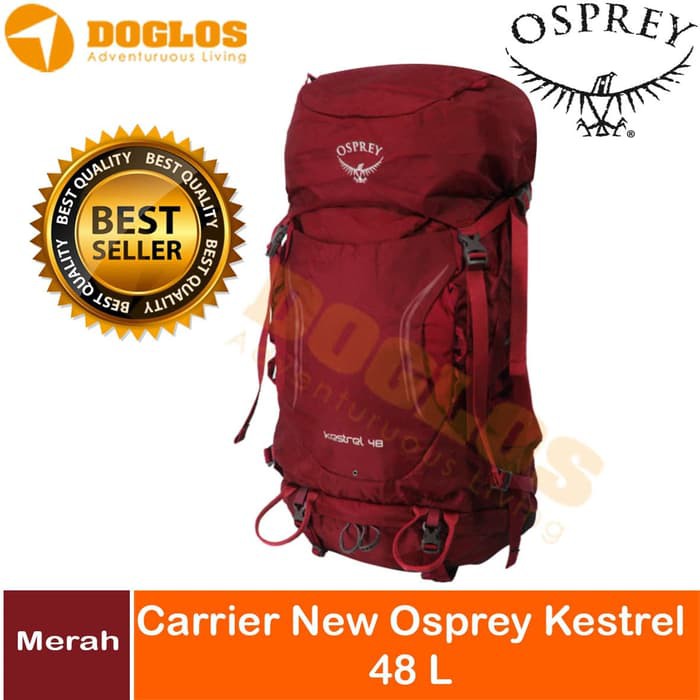 Tas Carrier OSPREY Kestrel 48 New Original Backpack Ori Gunung Red PROMO