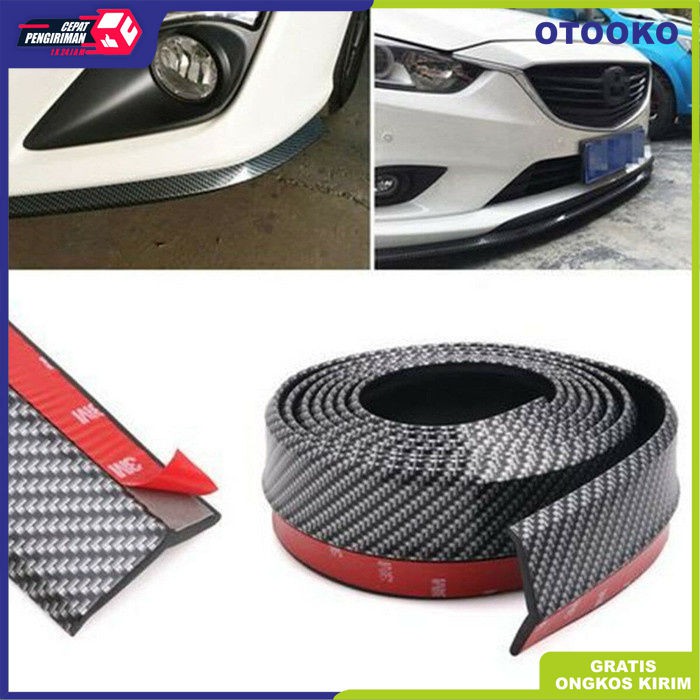 Pelindung Bemper SAMURAI Car Lips Bumper Karet Carbon Mobil 3D