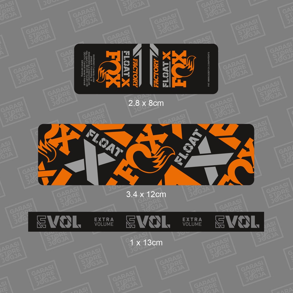 Decal Stiker Rear Shox Fox Float X 2022