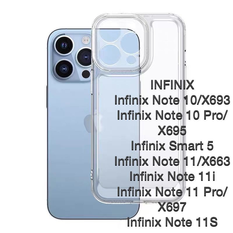 SPACE CASE SOFT TPU CLEAR CASE INFINIX NOTE 10 10 PRO NOTE 11 11i NOTE 11 PRO 11s / X697 663  FULL PROTECTOR CAMERA SOFT CASE 1.6MM BENING