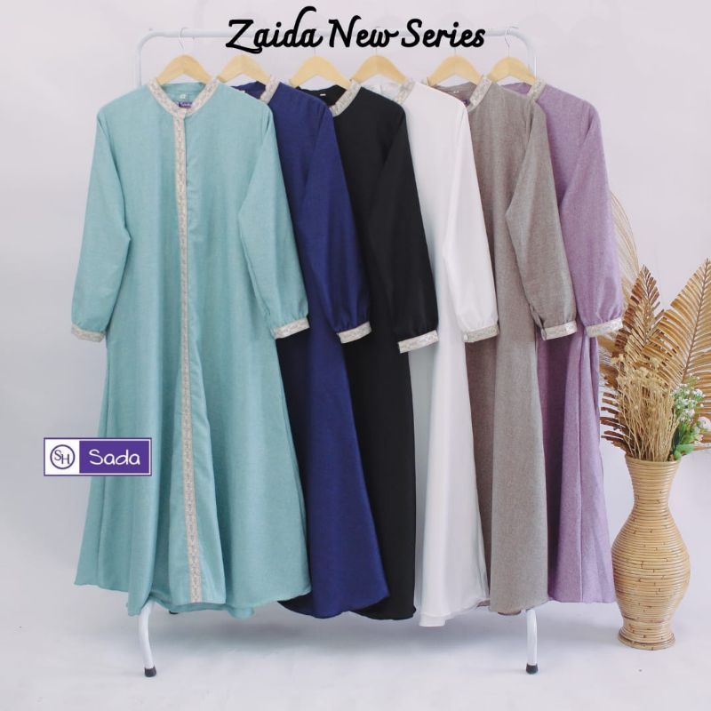 Gamis Fenomenal Zaida New Sada SH | bahan katun madina | busui friendly