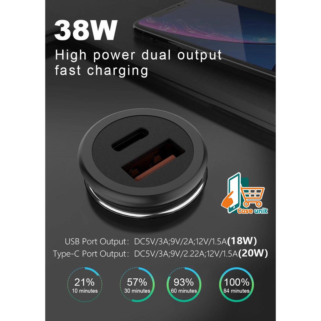 BM078 Saver Cashan mobil original DIINAMI C17 dual usb qualcom 6A Samsung oppo xiaomi iPhone Vivo CS2204