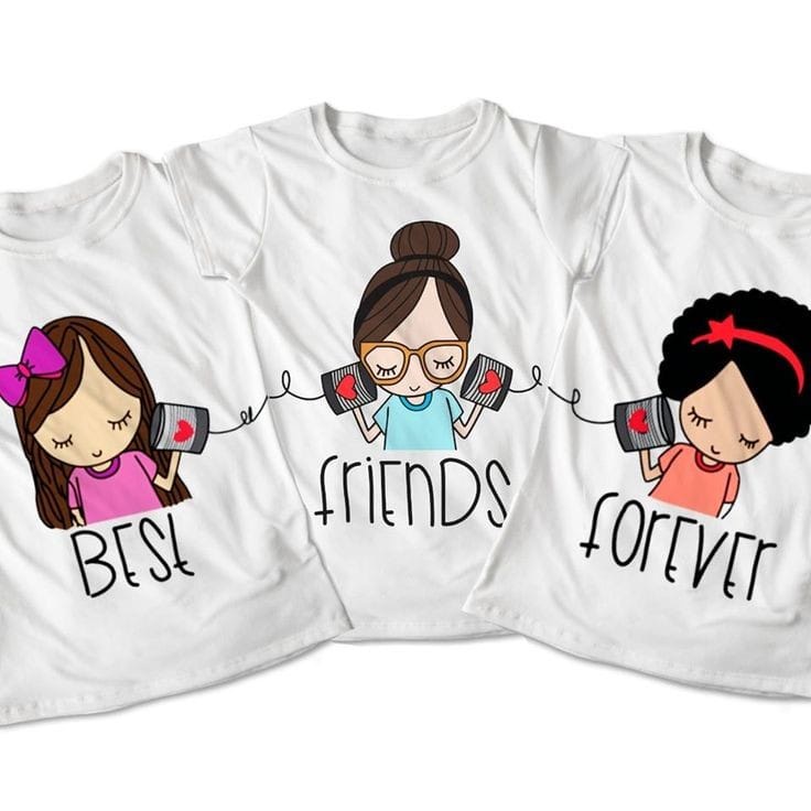 MYSTIQUE.ID-BAJU KAOS COUPLE BEST FRIENDS FOREVER T-SHIRT LUCU DAN AESTHETIC