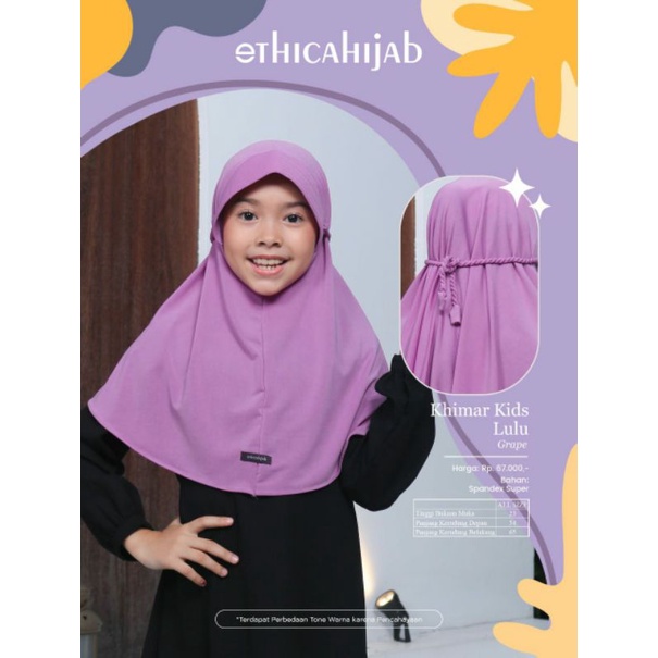 ETHICA Hijab Kerudung Anak Khimar Lulu Kids