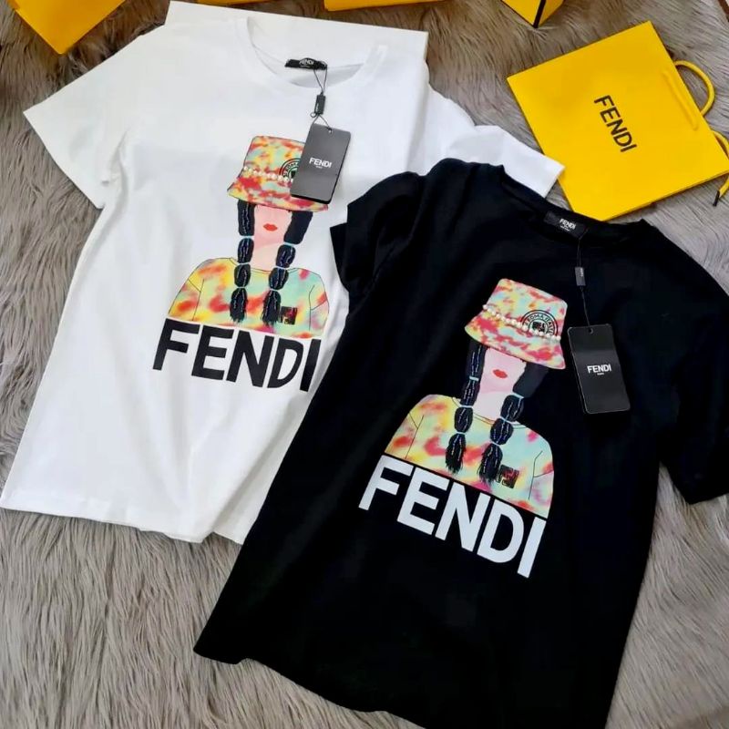 Kaos wanita import premium FENDII